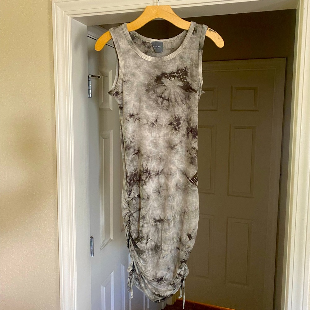 Small Olivia Rae Tie-dye Olive Tank Dress